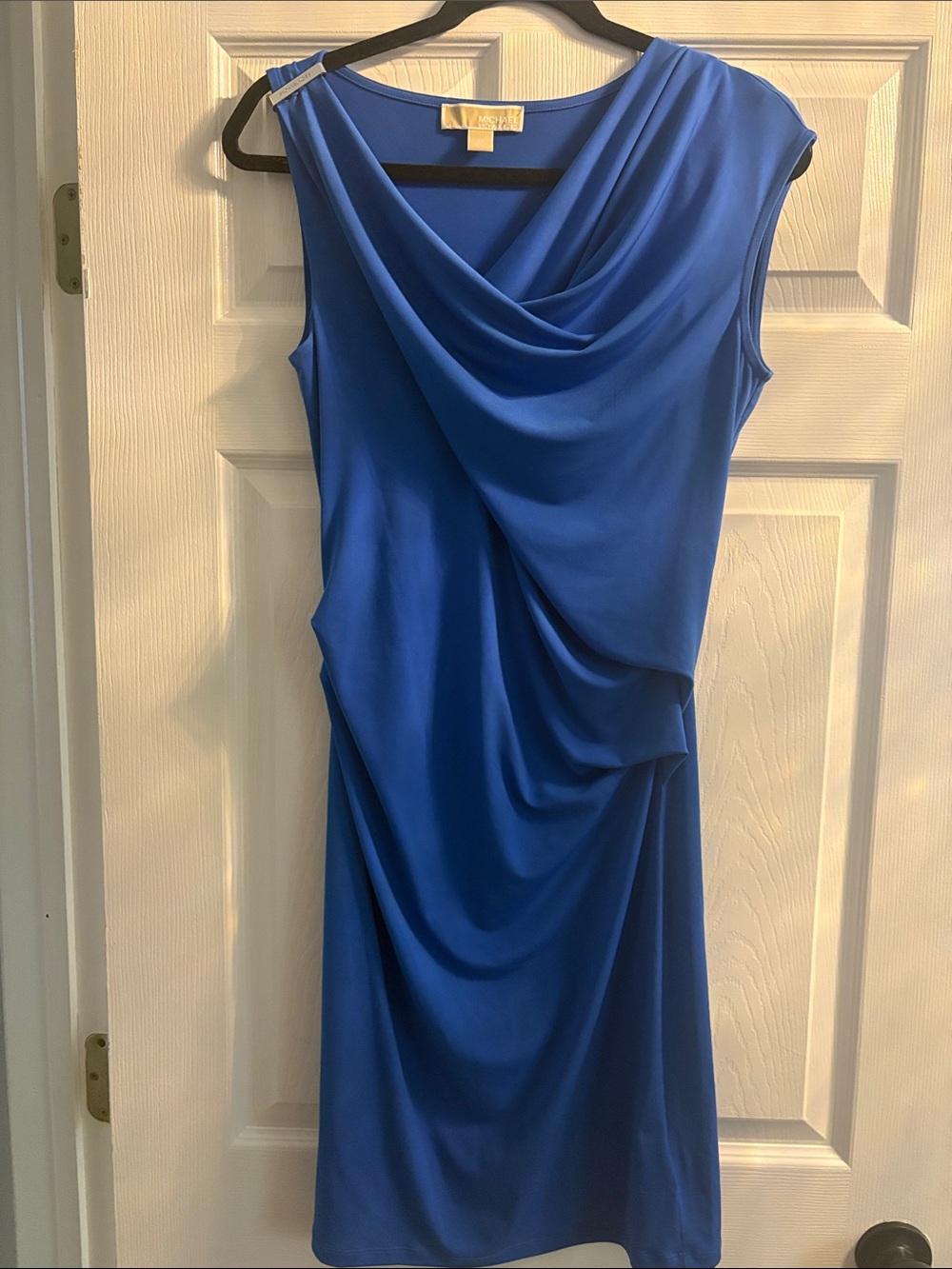✨Michael Kors ✨Royal Blue Draped Sleeveless Dress